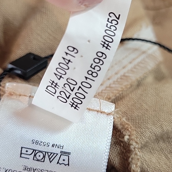 Express Linen super high rise beige button fly pants - Picture 10 of 11